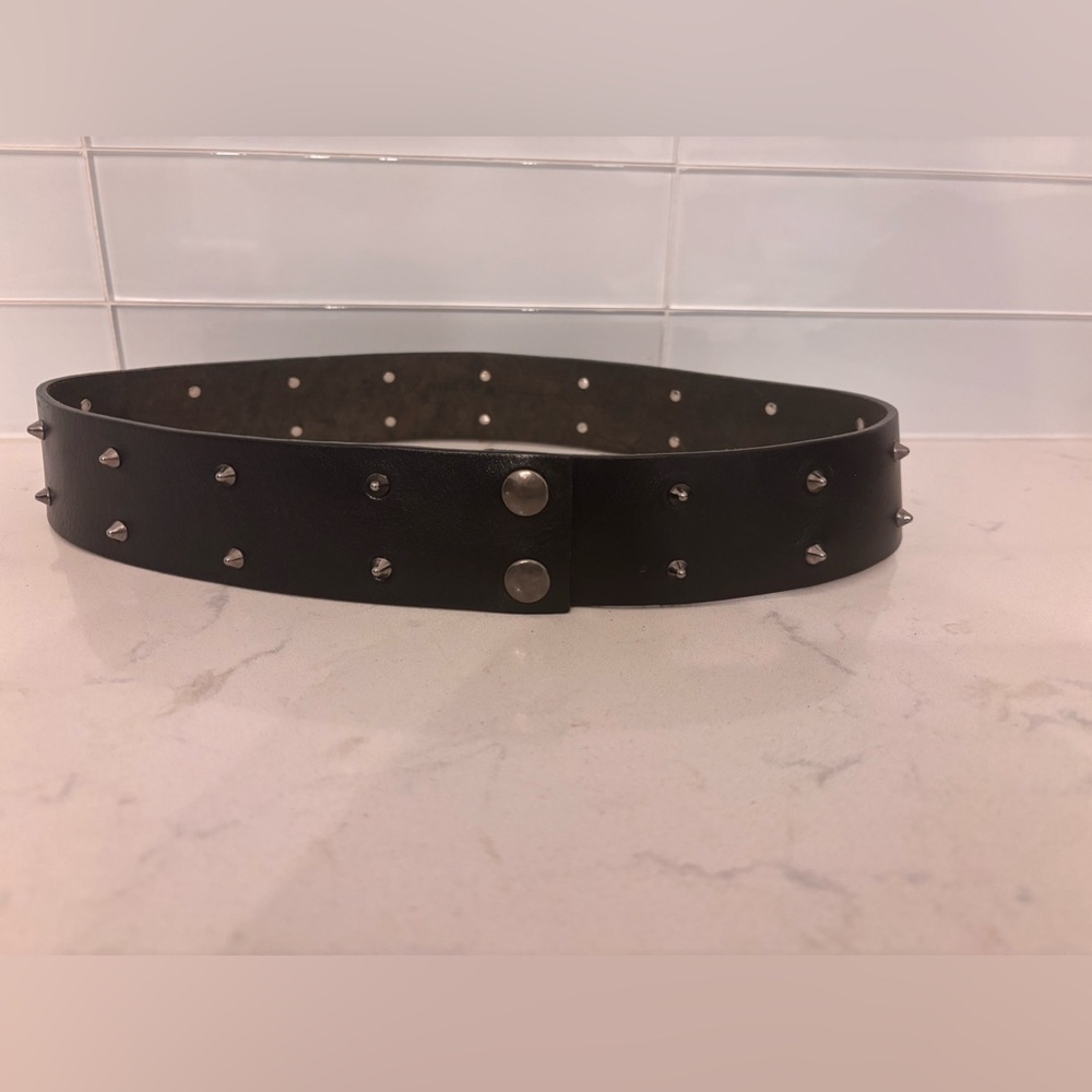 Brave Leather Black Studded Belt - Picture 3 of 8
